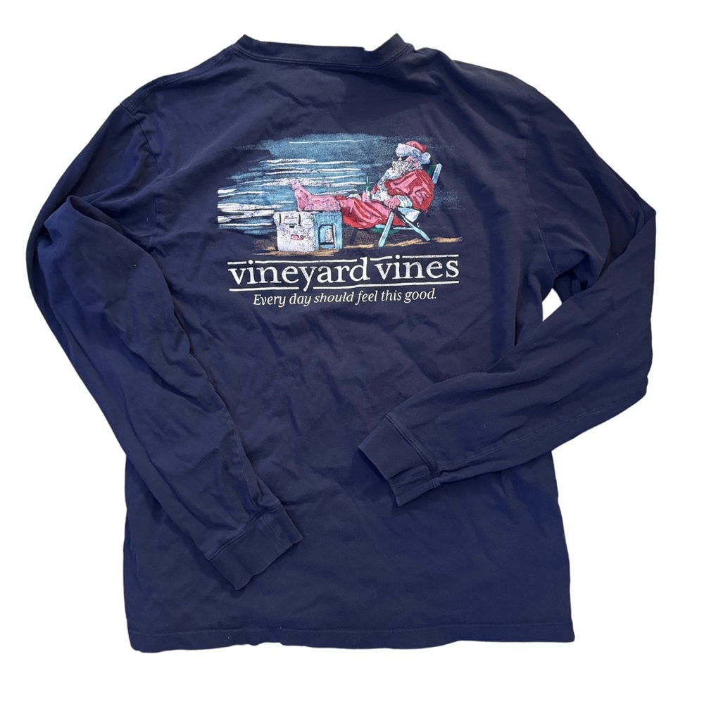 Vineyard Vines Christmas’s Long Sleeve Santa Shirt